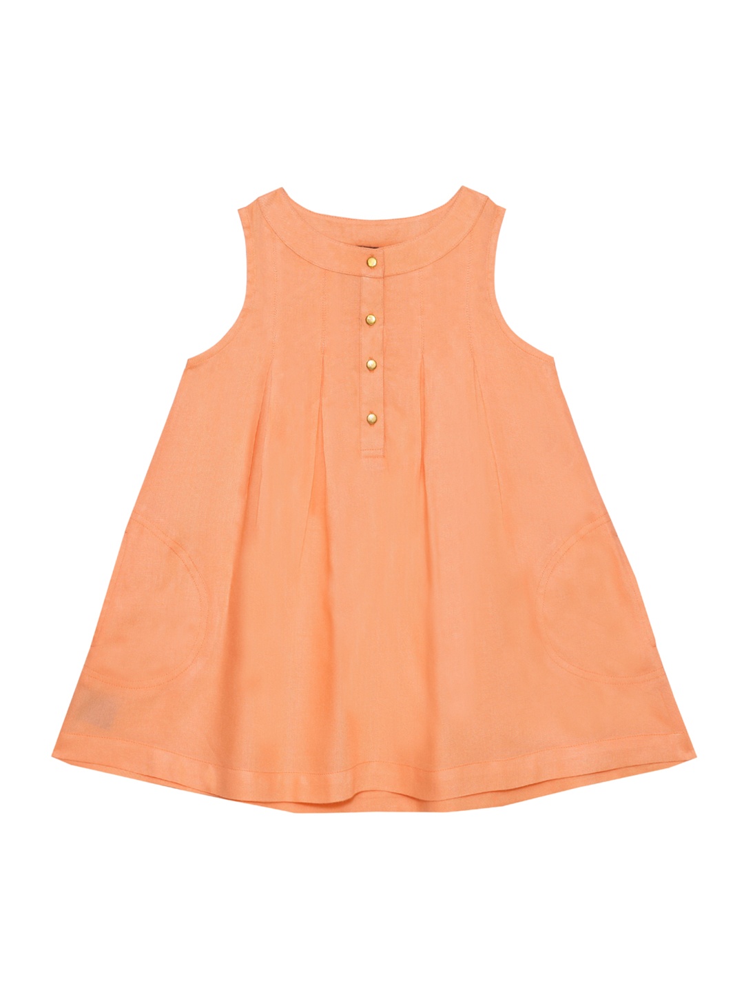 

IDK Girls Orange Solid A-Line Dress