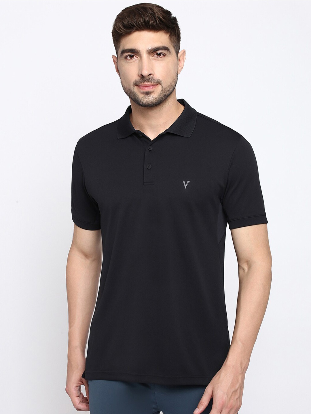 

Van Heusen Polo Collar Regular Fit Casual T-Shirt, Black