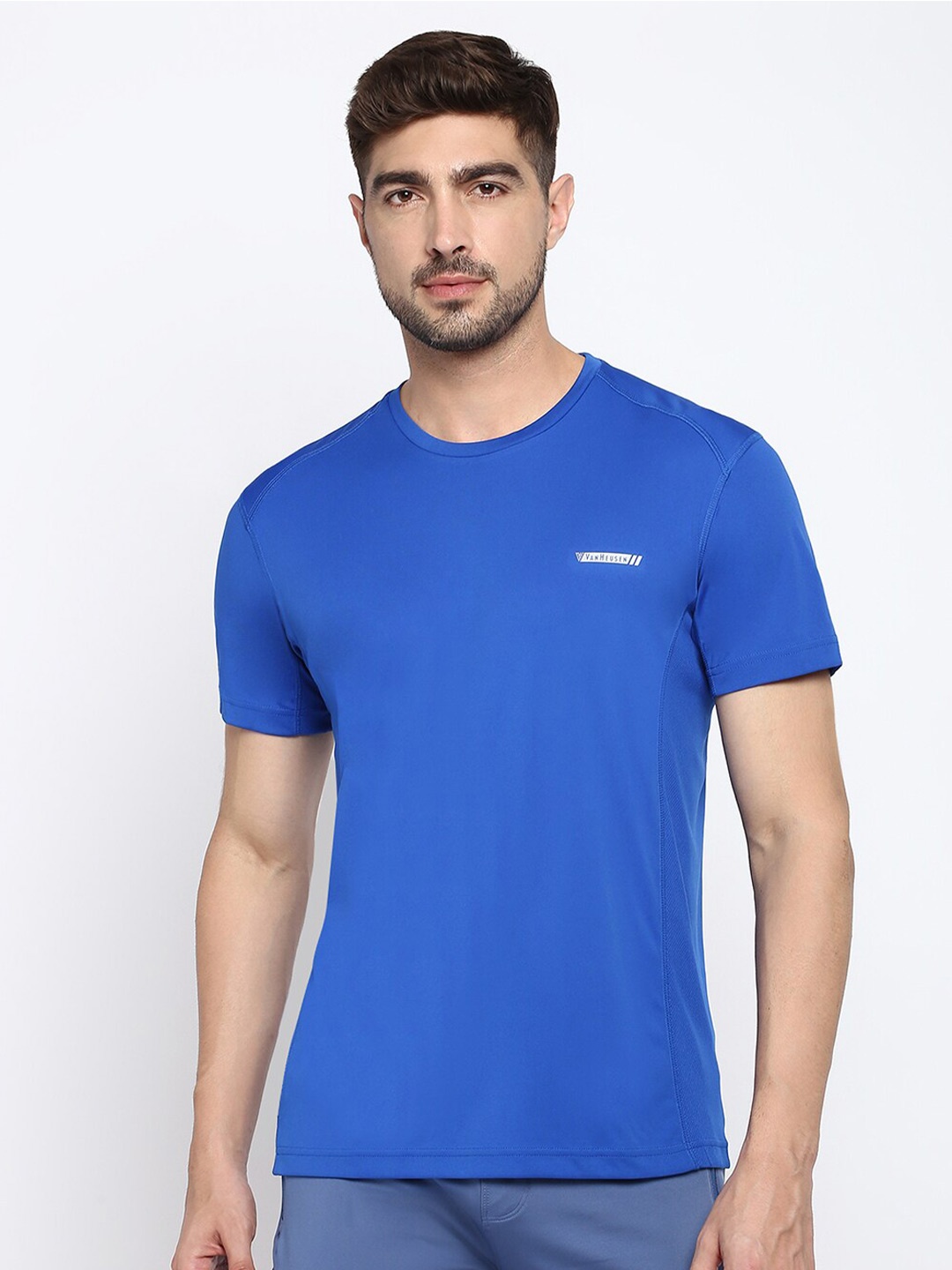 

Van Heusen Round Neck Regular Fit Casual T-Shirt, Blue