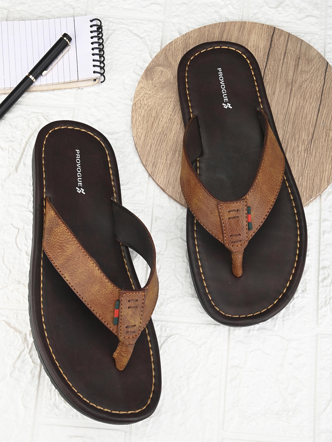 

Provogue Men Open Toe Comfort Sandals, Tan