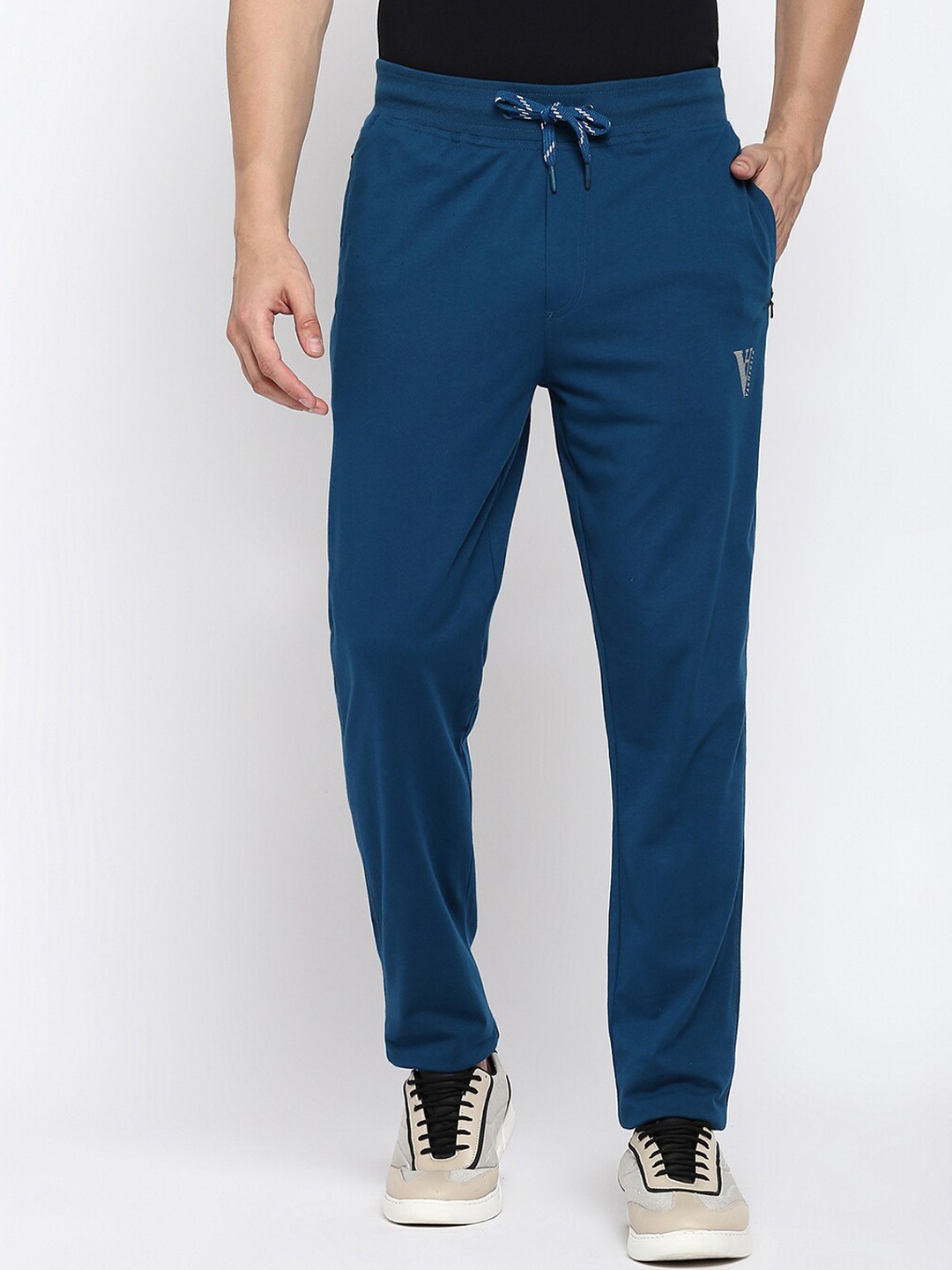 

Van Heusen Athleisure Men Cotton Smart Tech Easy Stain Release Training & Gym Track Pants, Blue