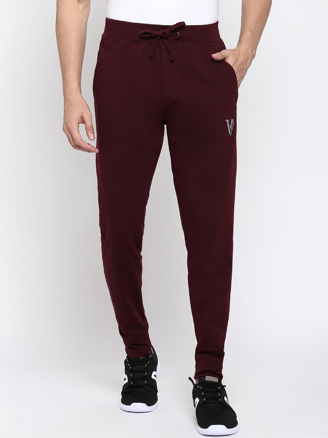 

Van Heusen Men Cotton Easy Stain Release Trackpants, Maroon