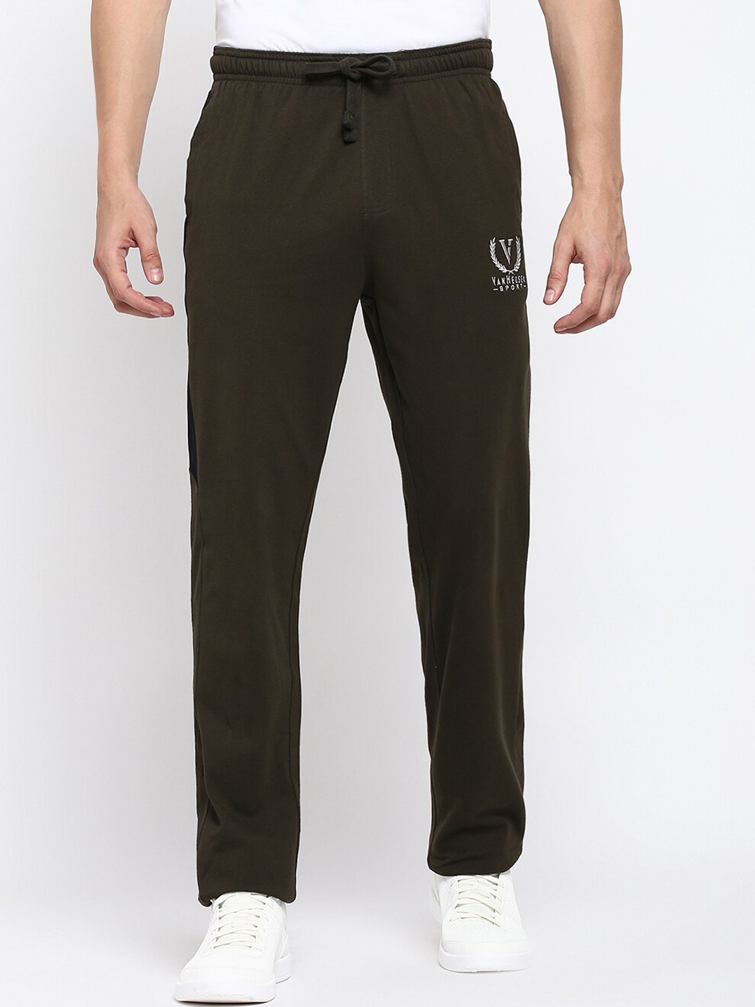 

Van Heusen Men Cotton Easy Stain Release Trackpants, Olive