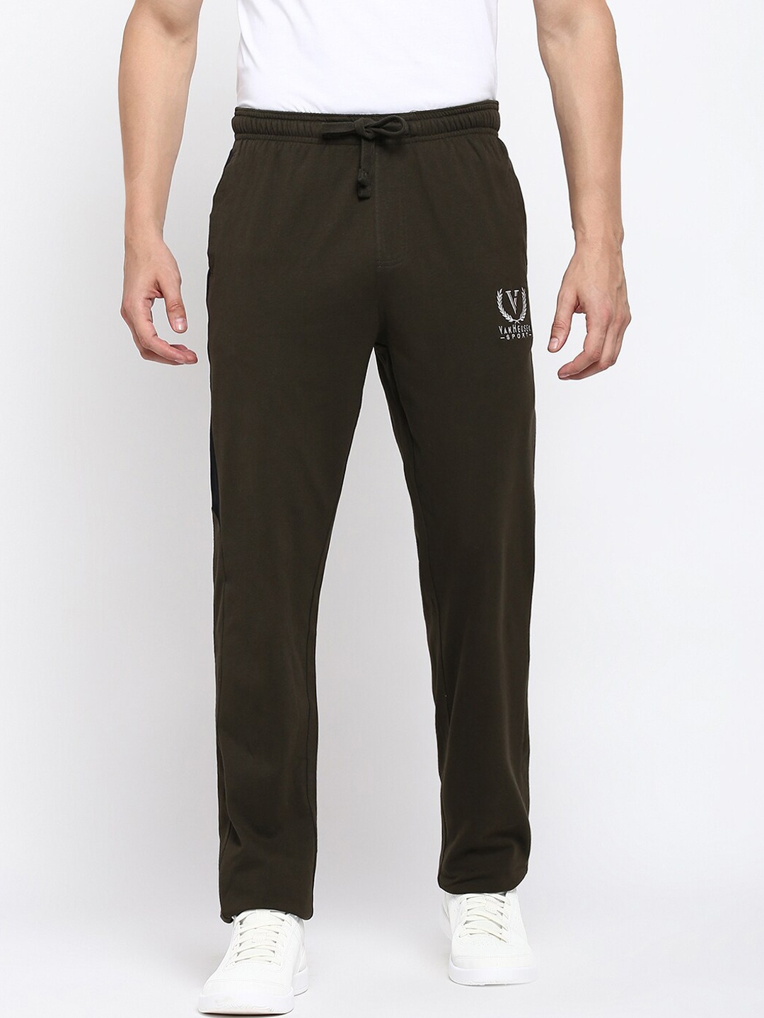 

Van Heusen Men Mid-Rise Training & Gym Cotton Track Pants, Brown