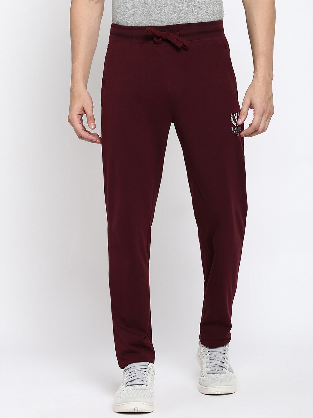 

Van Heusen Men Cotton Easy Stain Release Trackpants, Maroon