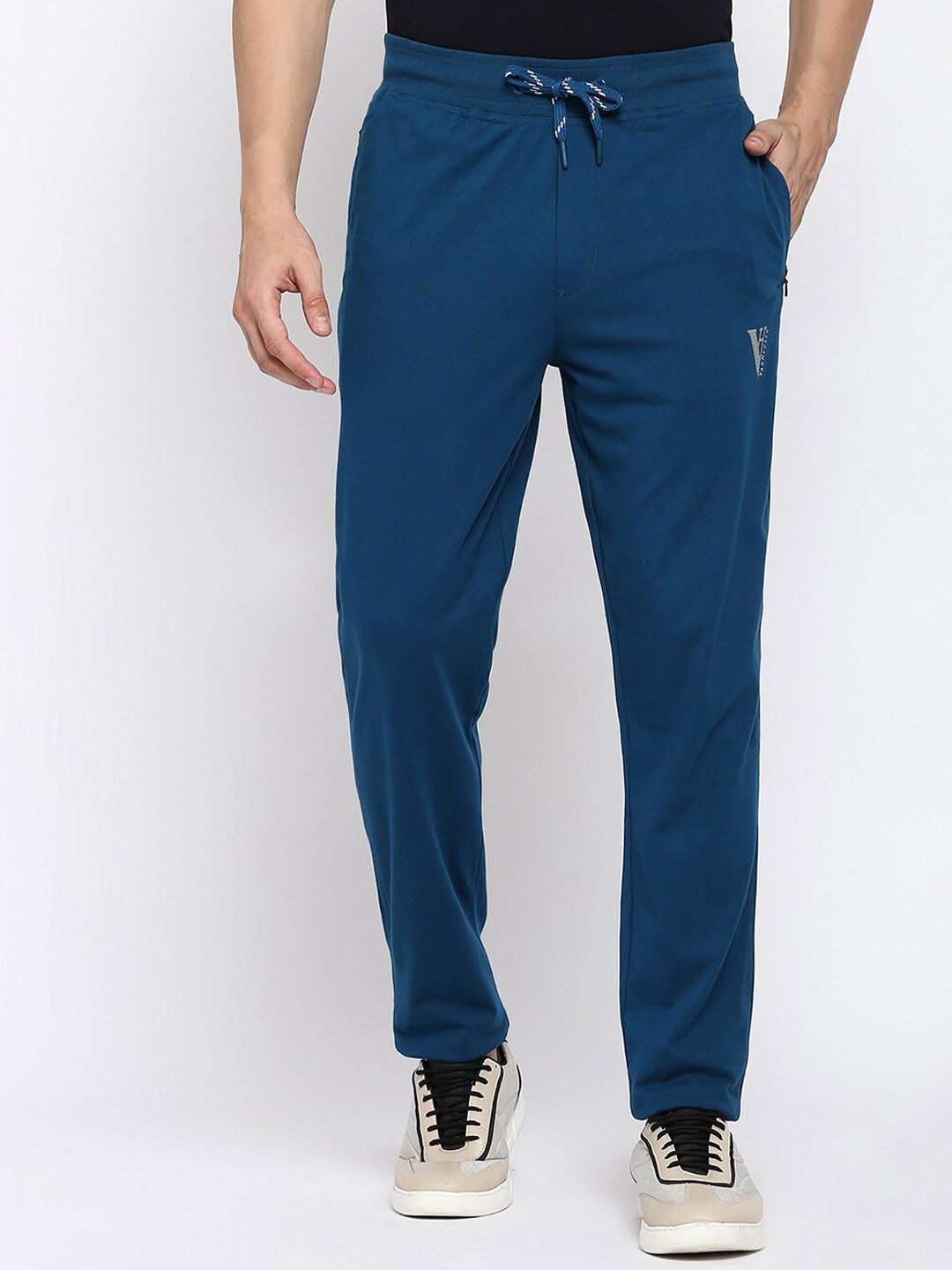 

Van Heusen Men Mid-Rise Quick Dry Technology Cotton Sports Track Pants, Blue