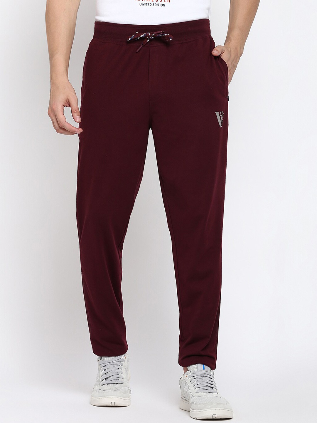 

Van Heusen Athleisure Men Cotton Smart Tech Easy Stain Release Training & Gym Track Pants, Maroon