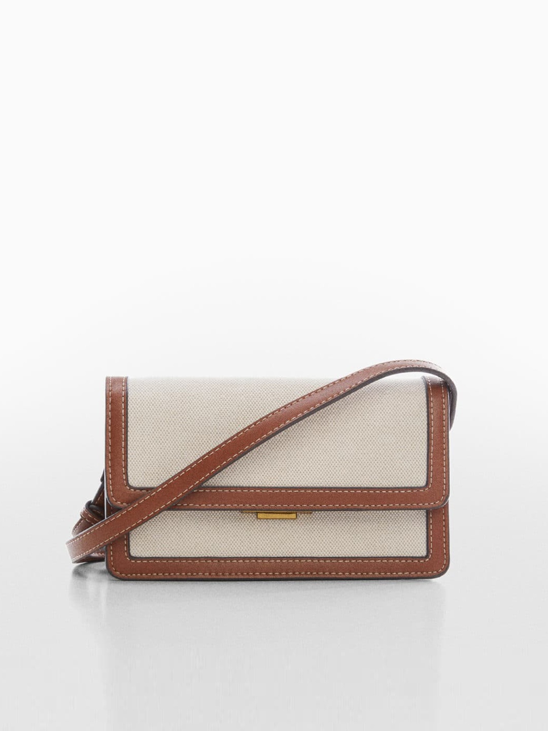 

MANGO Structured Sling Bag, Off white