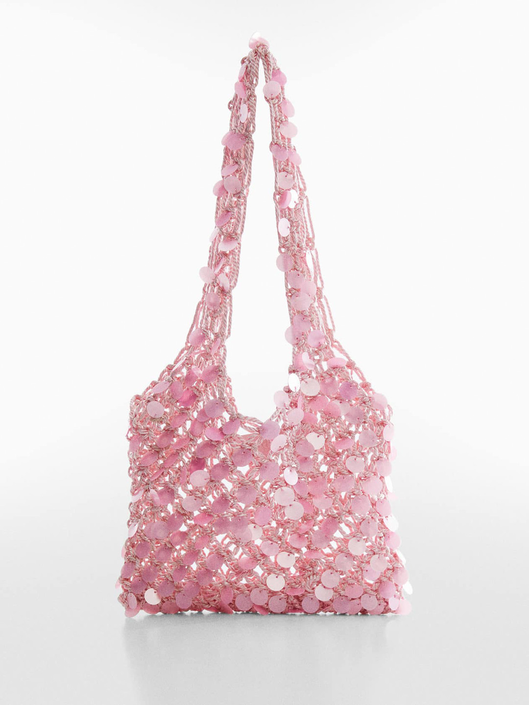 

MANGO Structured Handheld Bag, Pink