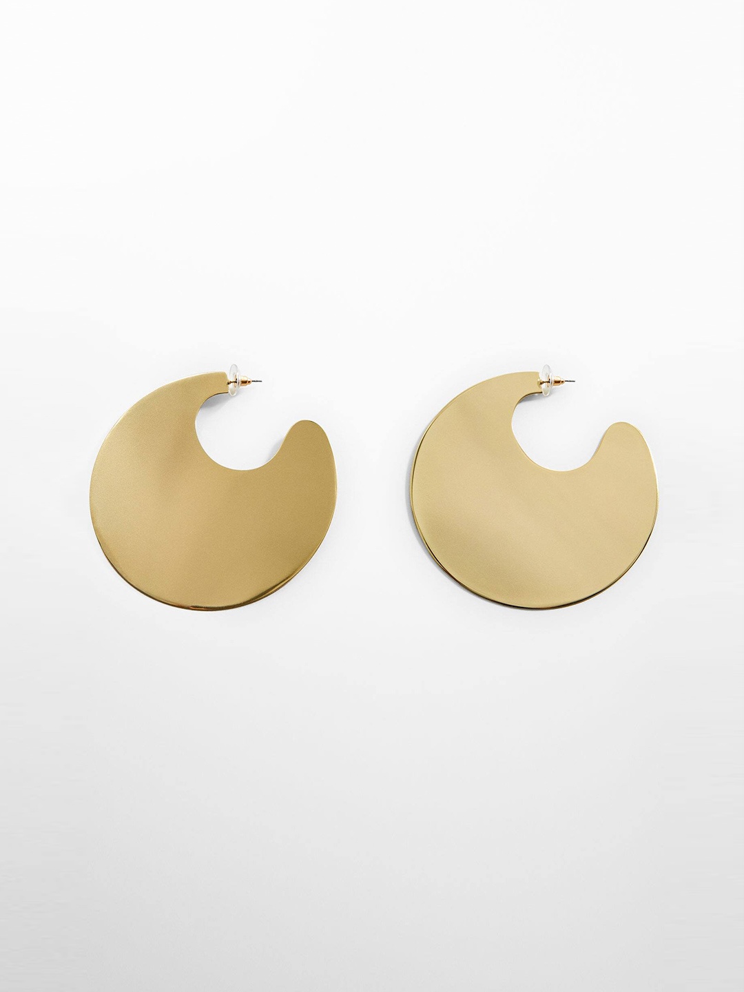 

MANGO Contemporary Half Hoop Earrings, Gold