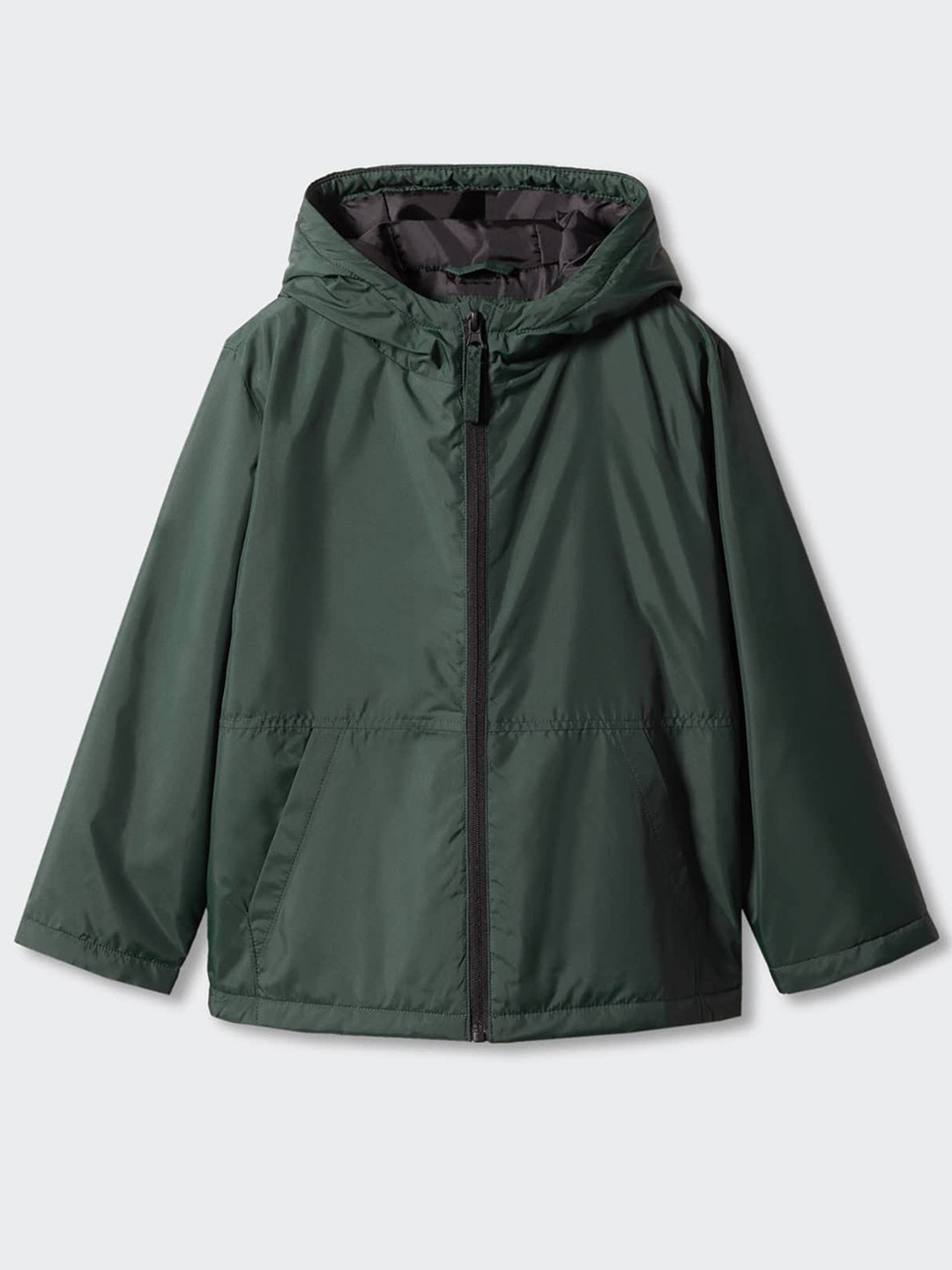 

Mango Kids Boys Longline Hooded Tailored Jacket, Green
