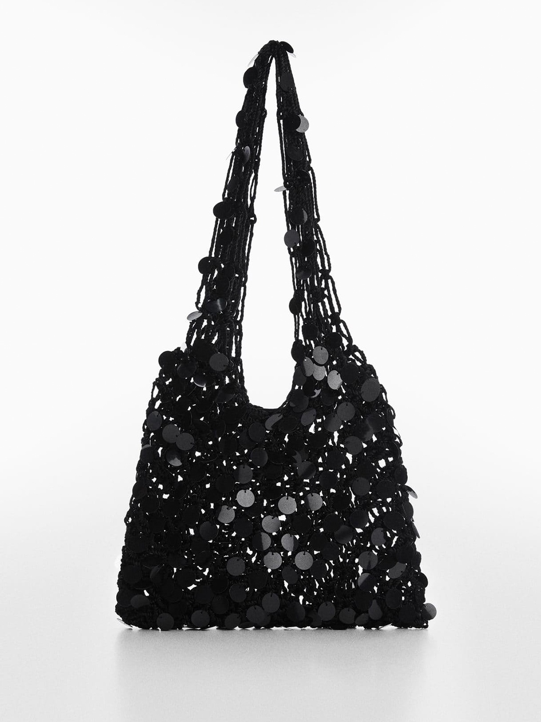 

MANGO Structured Handheld Bag, Black
