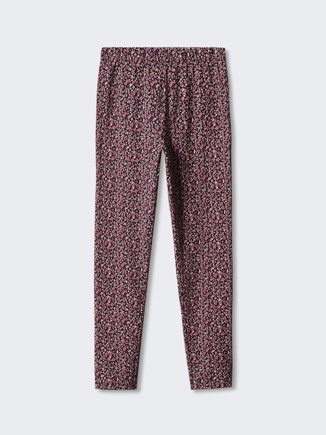 

Mango Kids Girls Floral Printed Mid-Rise Leggings, Pink