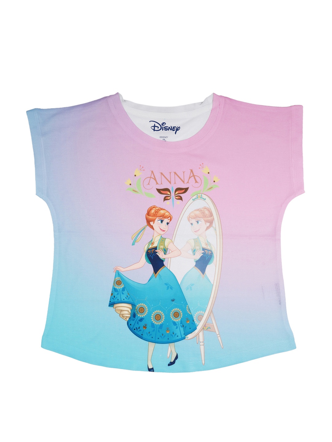 

Disney by Wear Your Mind Pink & Blue Printed Top