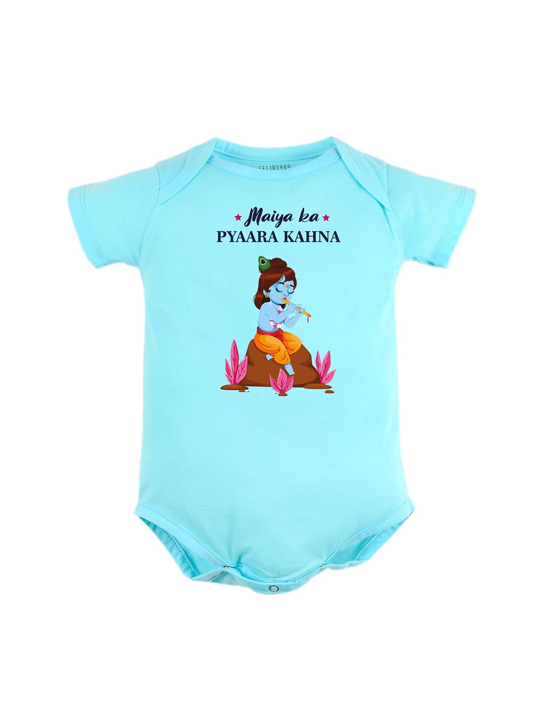 

FFLIRTYGO Infant Boys Janmashtami Special Bodysuit, Turquoise blue