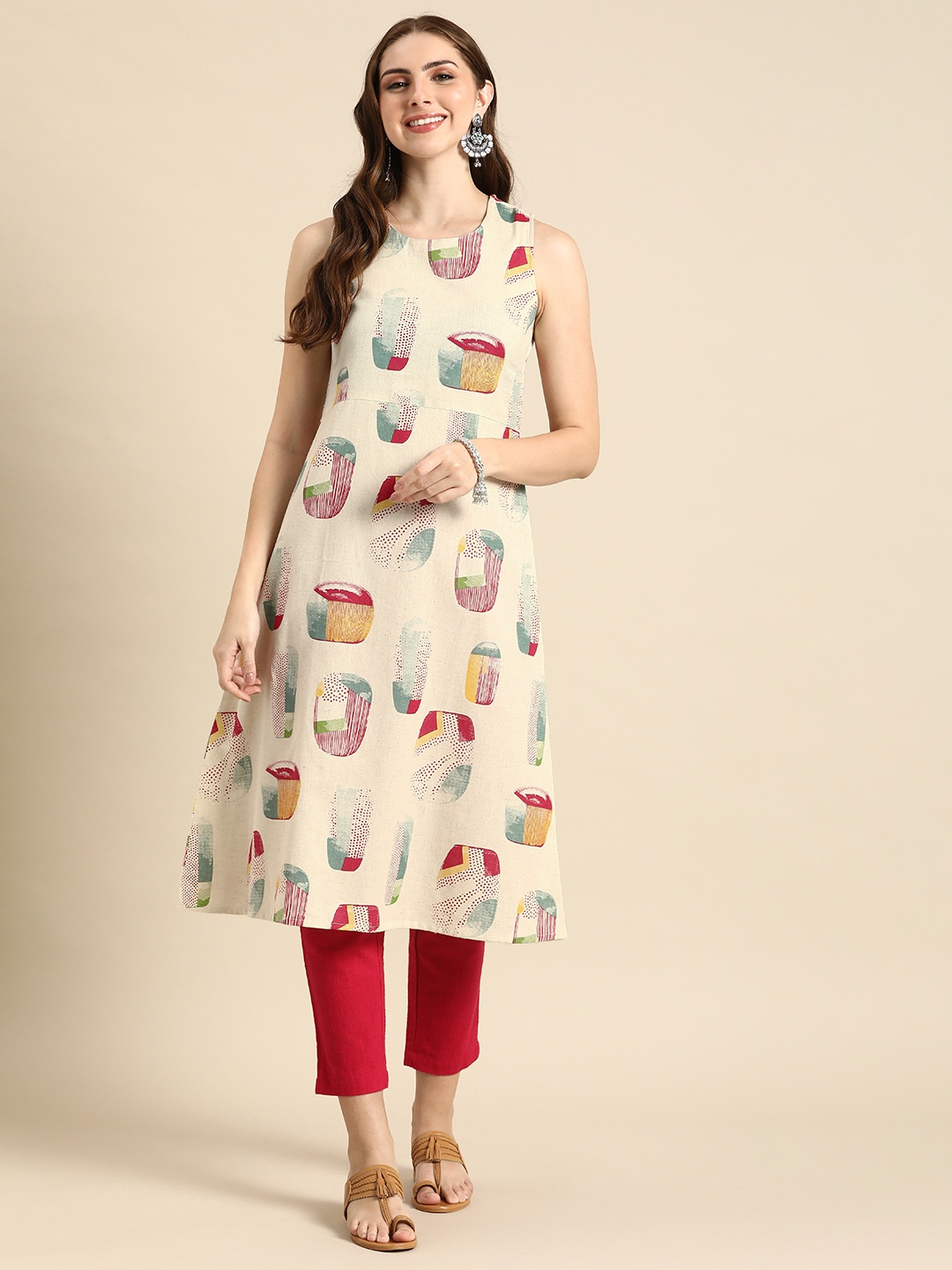 

Anouk Quirky Printed Kurta, Multi