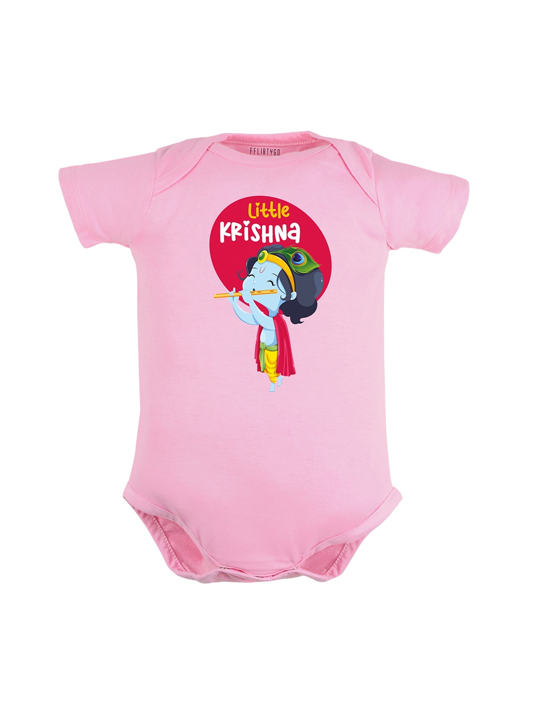 

FFLIRTYGO Infant Kids Printed Pure Cotton Rompers, Pink