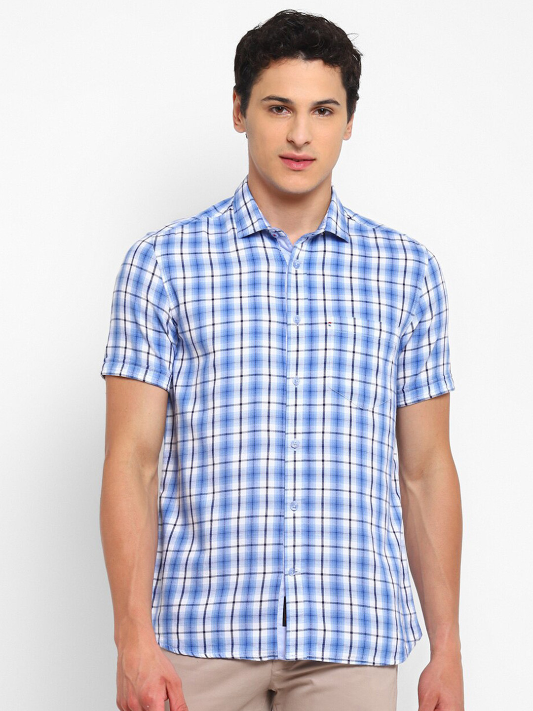 

Red Chief Slim Fit Tartan Checked Casual Shirt, Blue