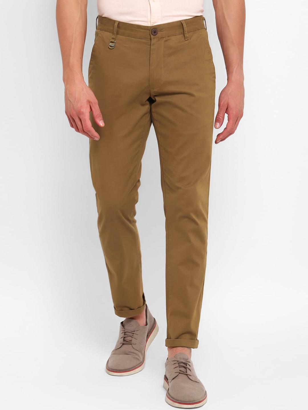

Red Chief Men Mid-Rise Chinos Trousers, Brown