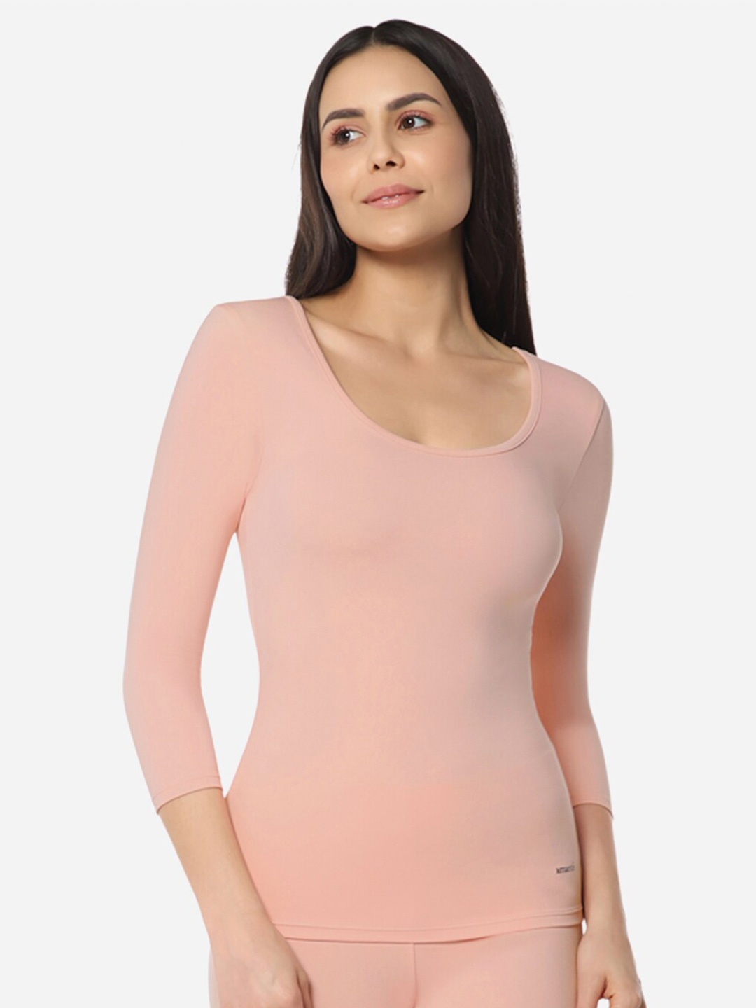 

Amante Scoop Neck Thermal Top, Pink
