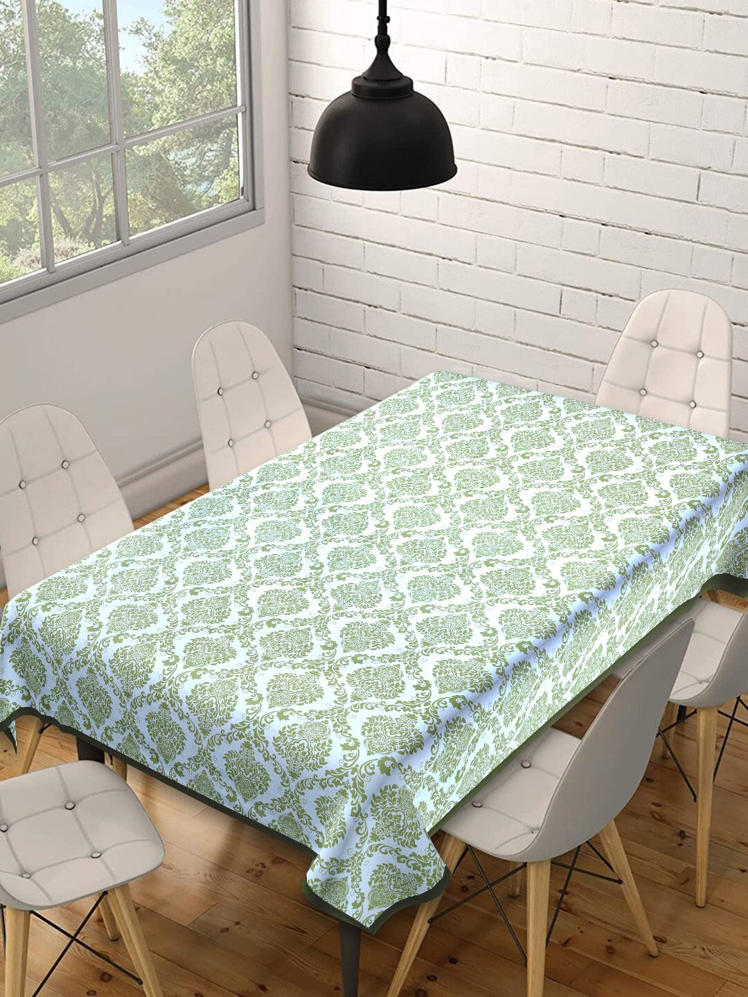 

INDHOME LIFE Blue Printed Pure Cotton 6 Seater Table Cover, Multi