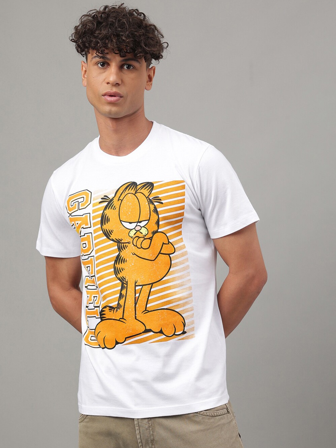 

Free Authority Garfield Printed Pure Cotton T-Shirt, White
