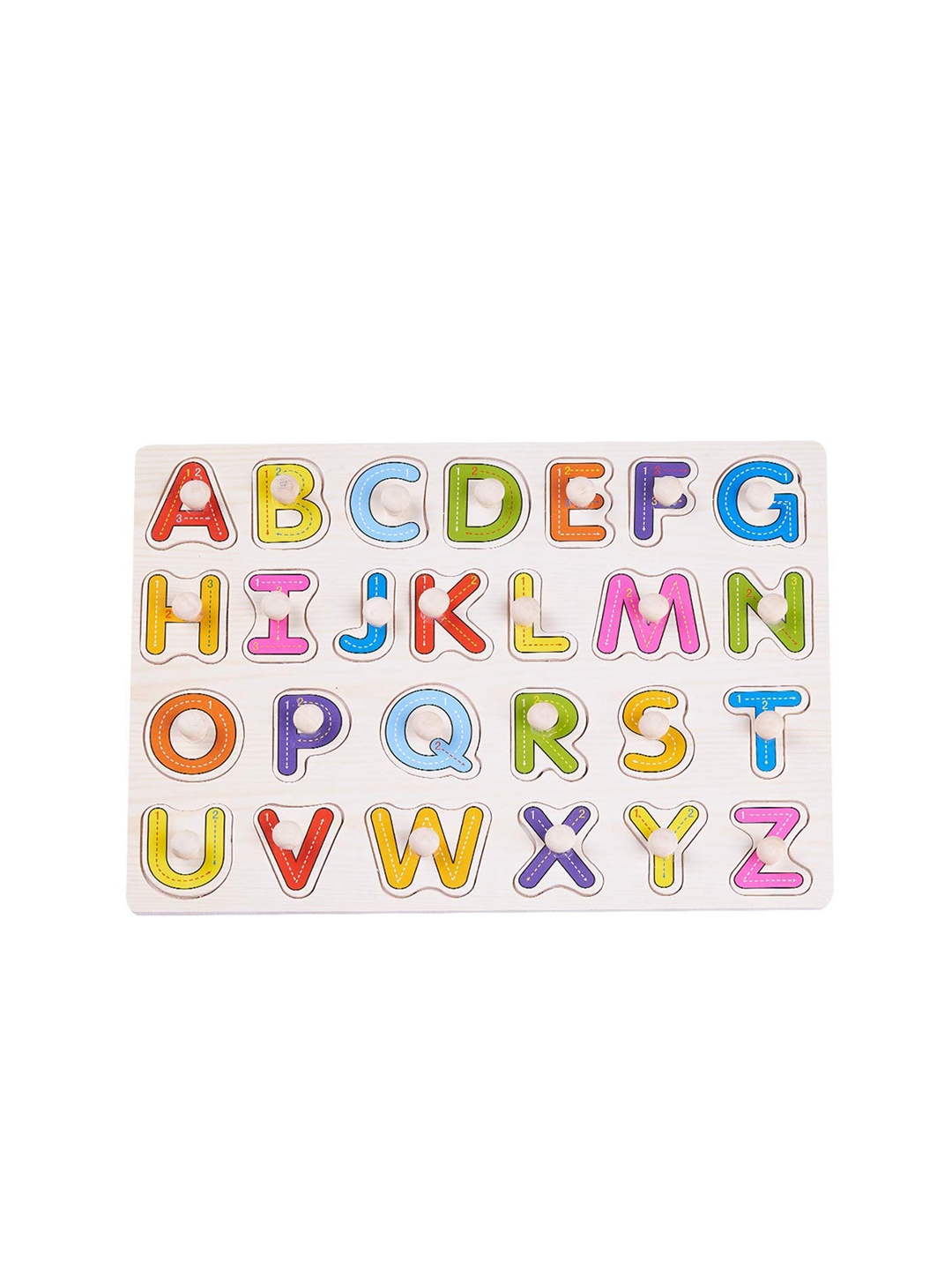 

BAYBEE Wooden English Alphabets and Color Learning Toys, Red