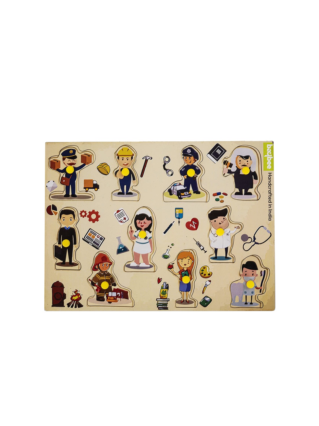 

BAYBEE Kids Community Helpers Wooden Puzzle, Multi