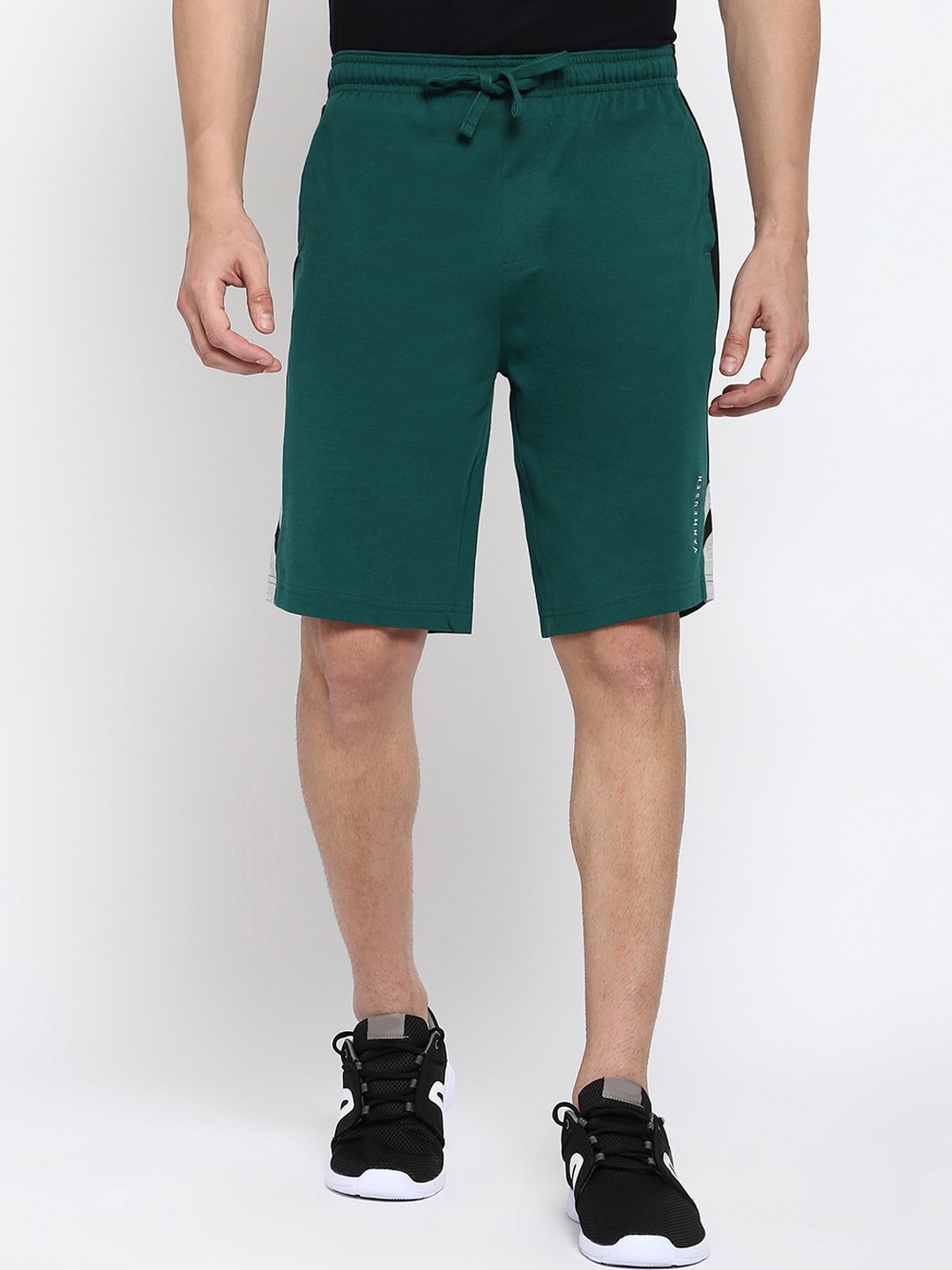 

Van Heusen Mid Rise Cotton Regular Shorts, Green