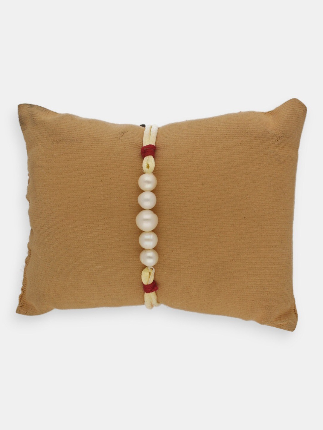 

Sri Jagdamba Pearls Dealer Beaded Charm Rakhi, White