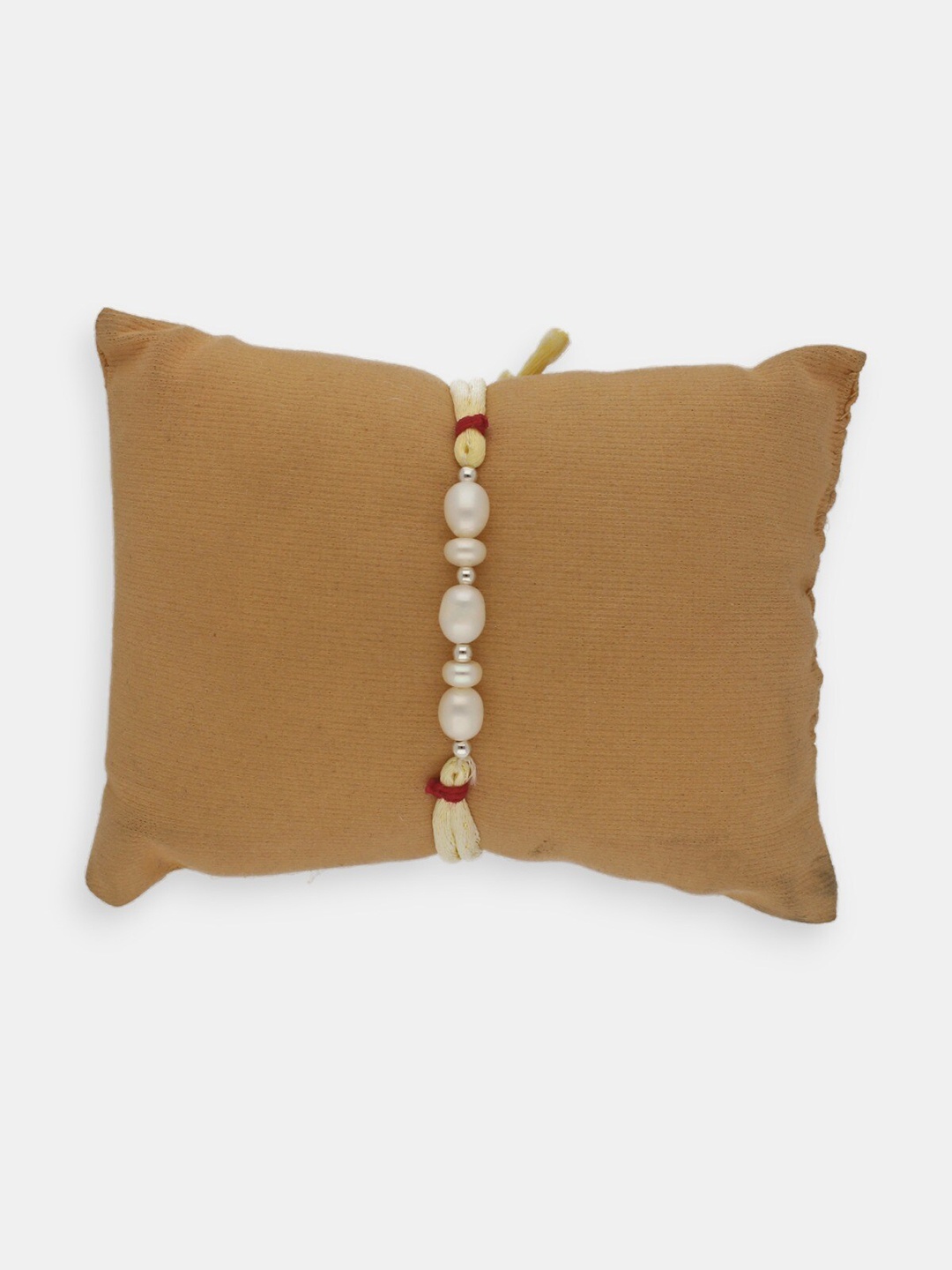 

Sri Jagdamba Pearls Dealer Unisex Beaded Charm Rakhi, White