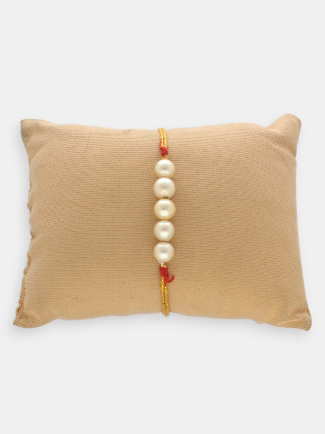 

Sri Jagdamba Pearls Dealer Unisex Beaded Rakhi, Gold