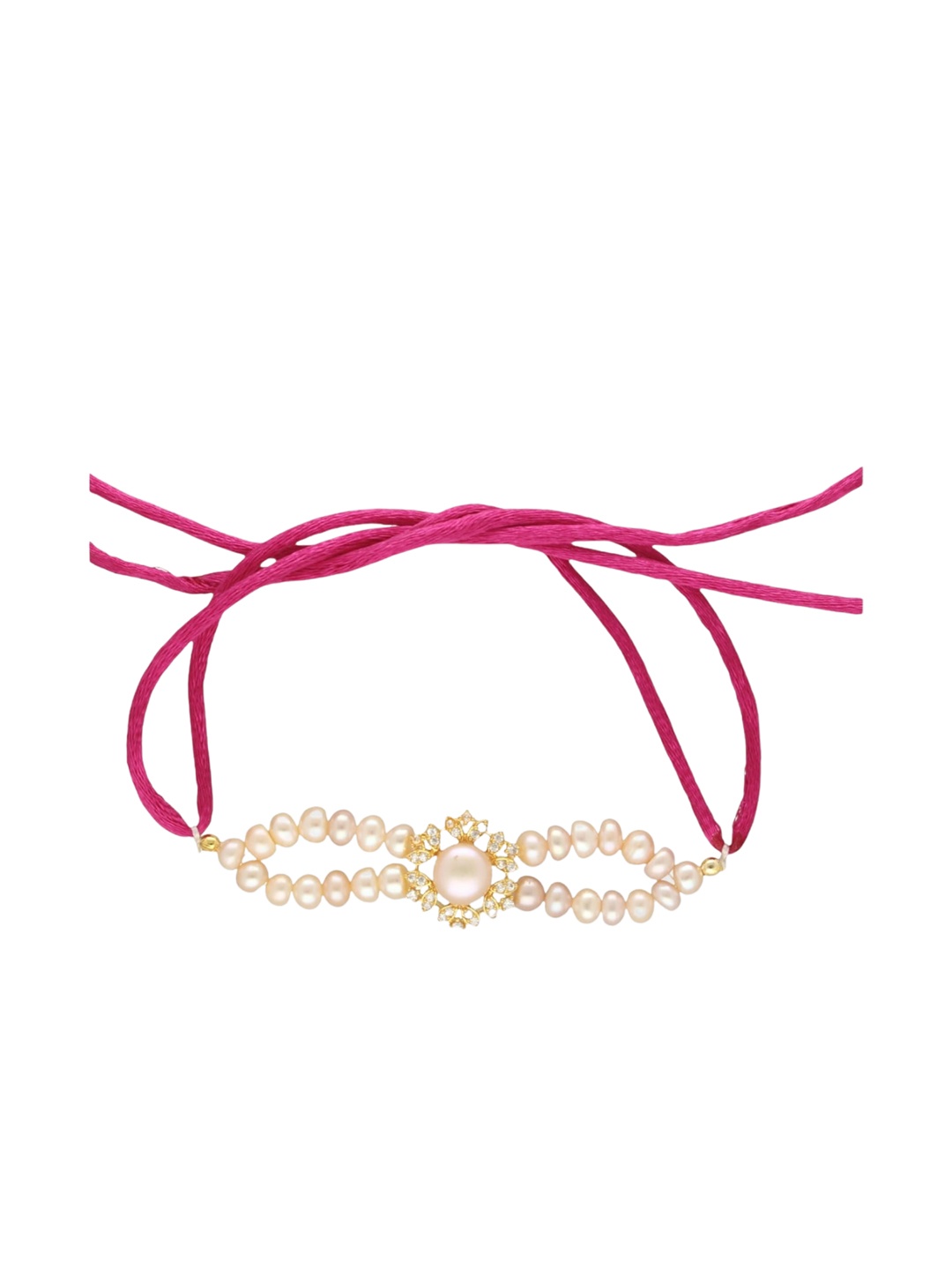 

Sri Jagdamba Pearls Dealer Pearl-Beaded Rakhi, Pink