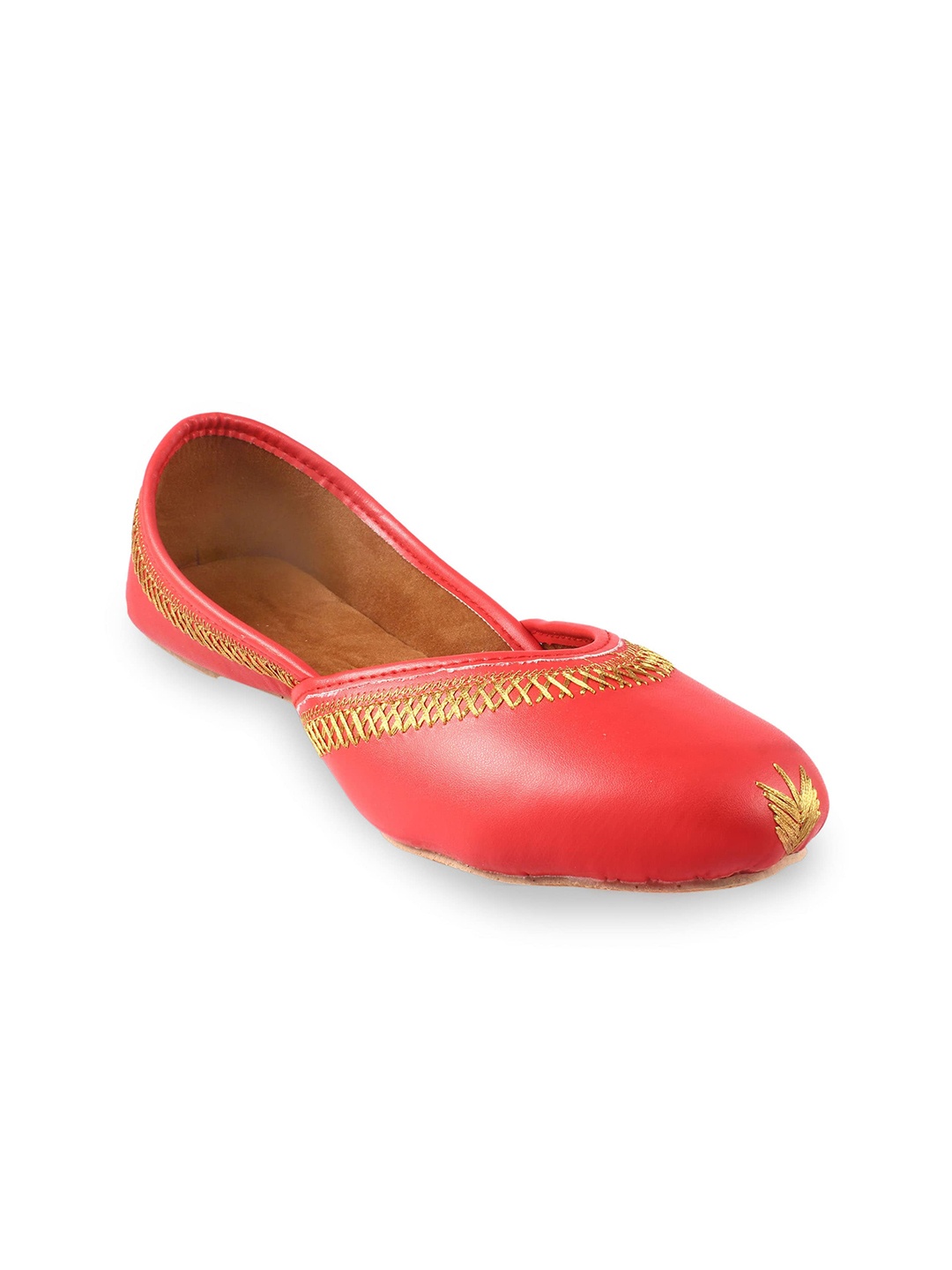 

Apratim Embroidered Ethnic Mojaris, Red