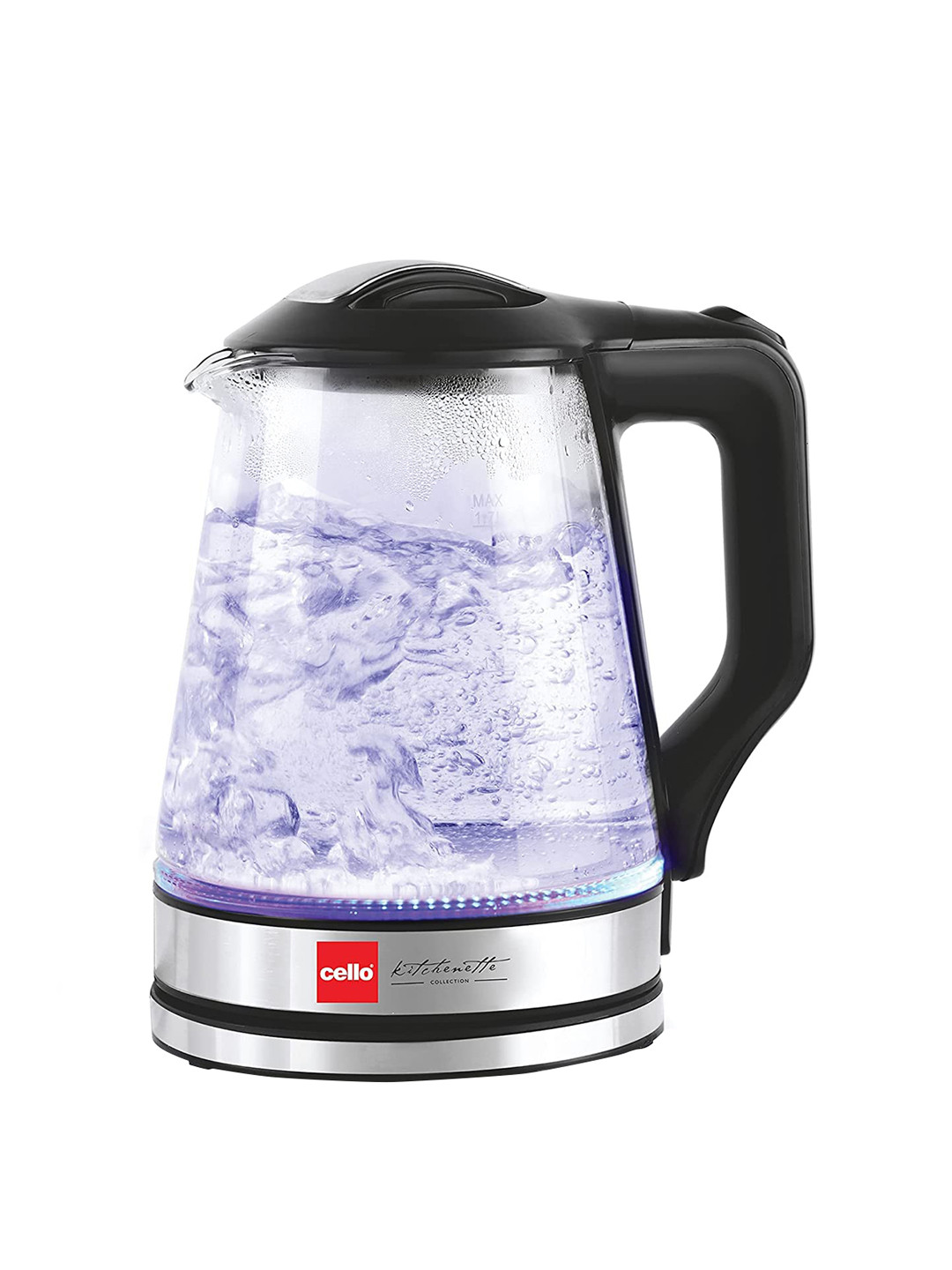 

Cello Transparent & Black Quick Boil Glassy H2O Electric Kettle