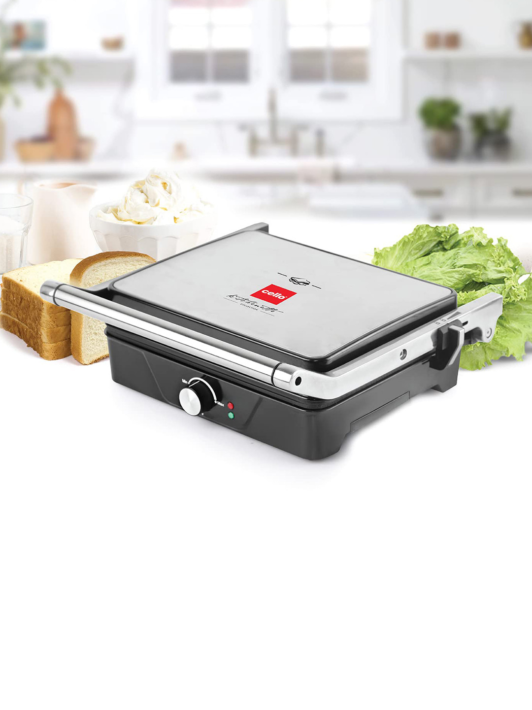 

Cello Super Club 1000 Silver-Toned Jumbo Sandwich Maker