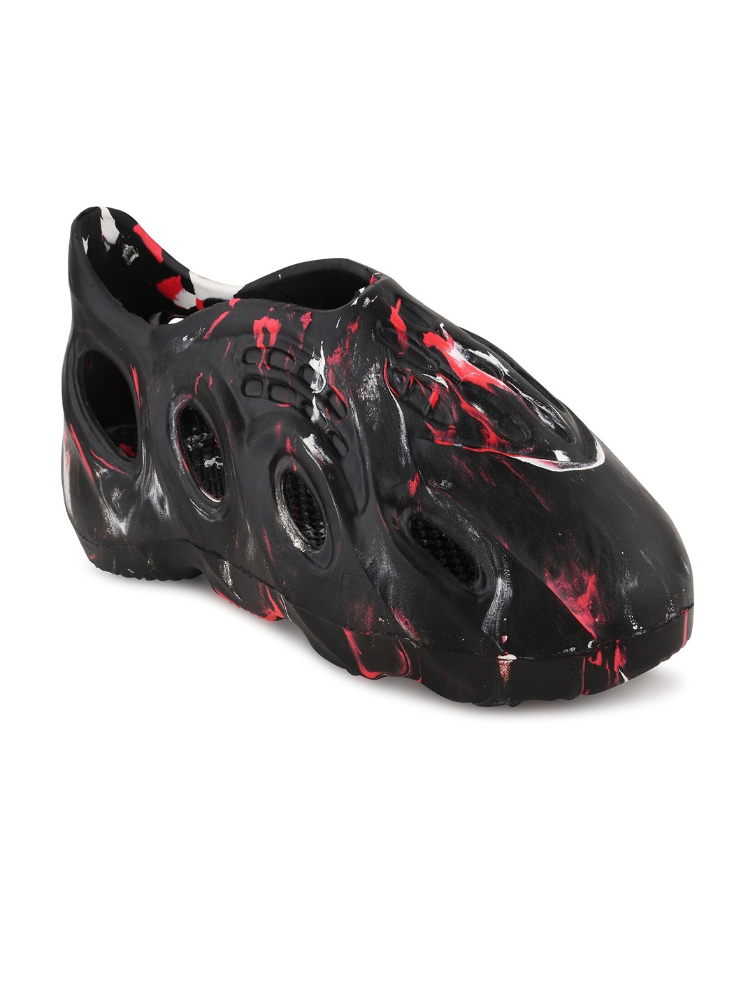 

BEONZA Men Printed Clogs, Black