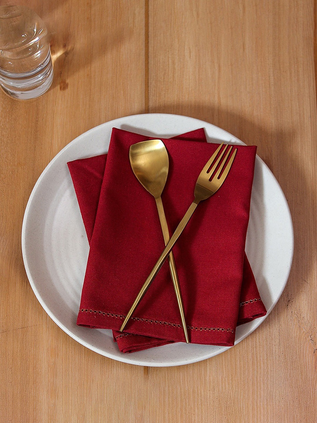 

House This Maroon 4 Pieces Cotton Table Napkins