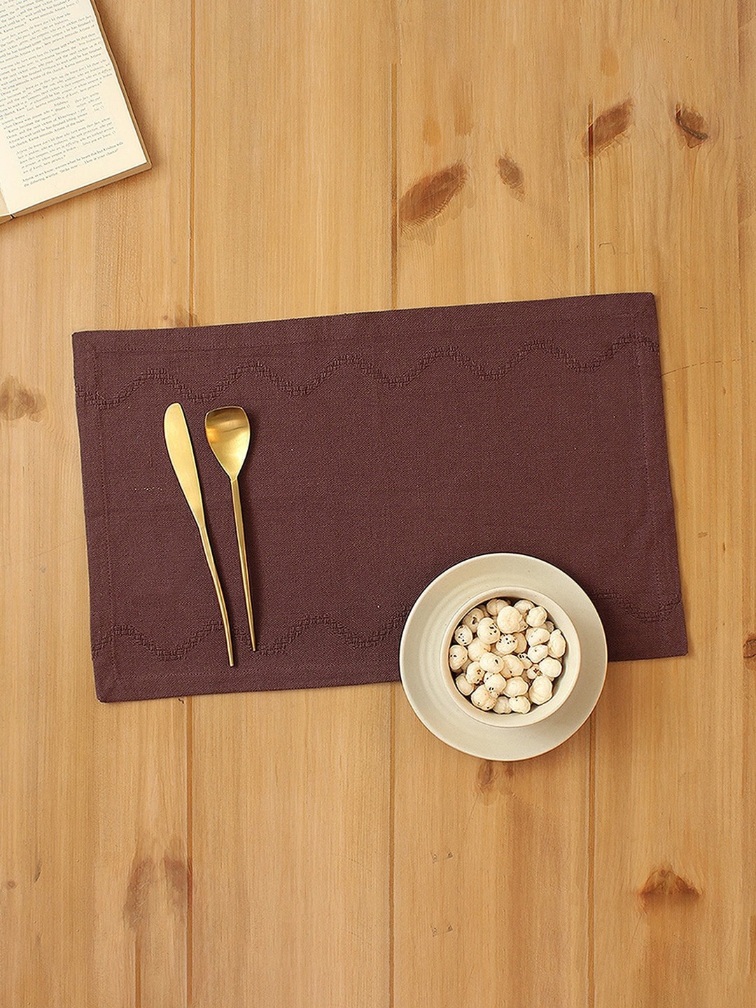 

House This Brown 2 Pieces Cotton Table Placemats