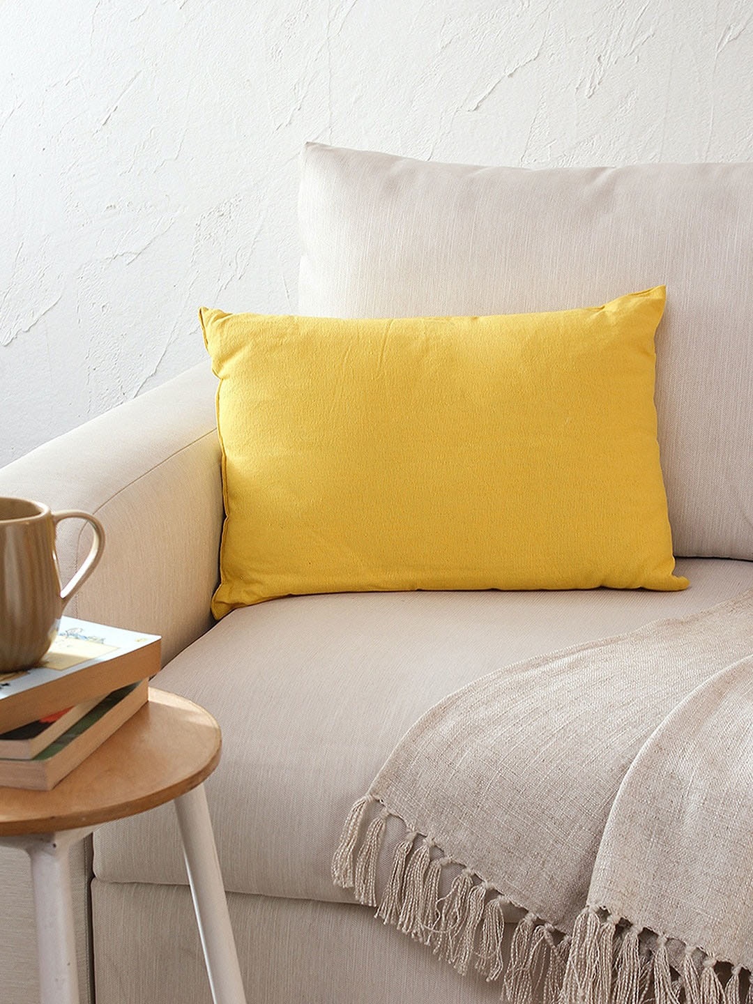 

House This Yellow 2-Pieces Cotton Rectangle Cushions