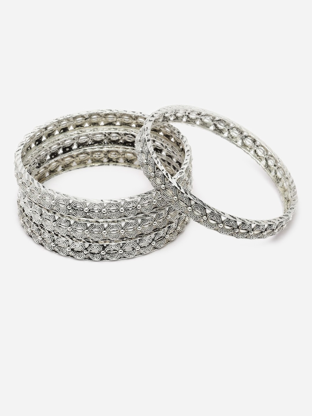 

Anouk Set Of 4 Silver-Plated Bangles