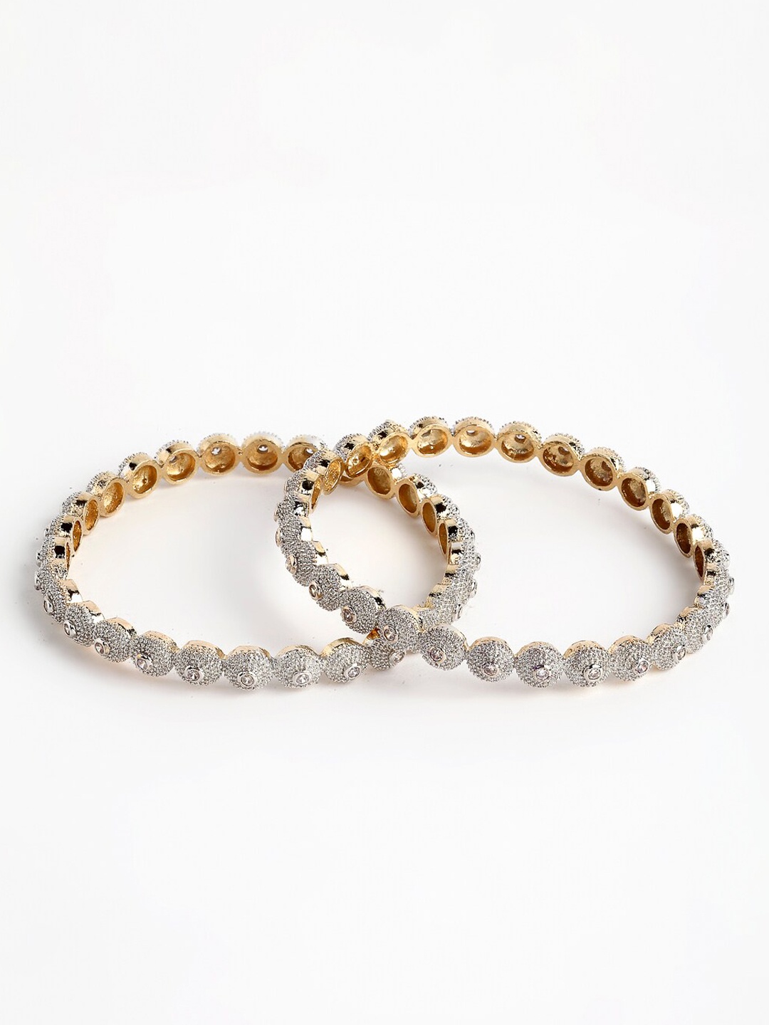 

Anouk Set Of 2 Gold-Toned 24 CT Gold-Plated & AD-Studded Bangles