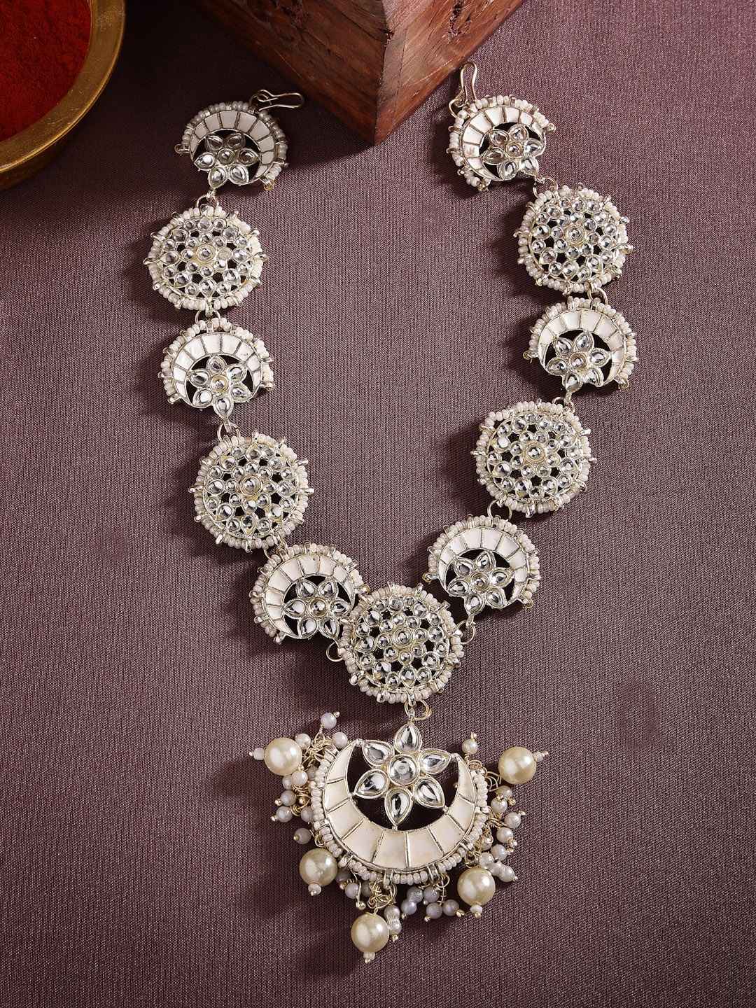 

Anouk Gold-Plated Kundan-Studded Sheeshphool