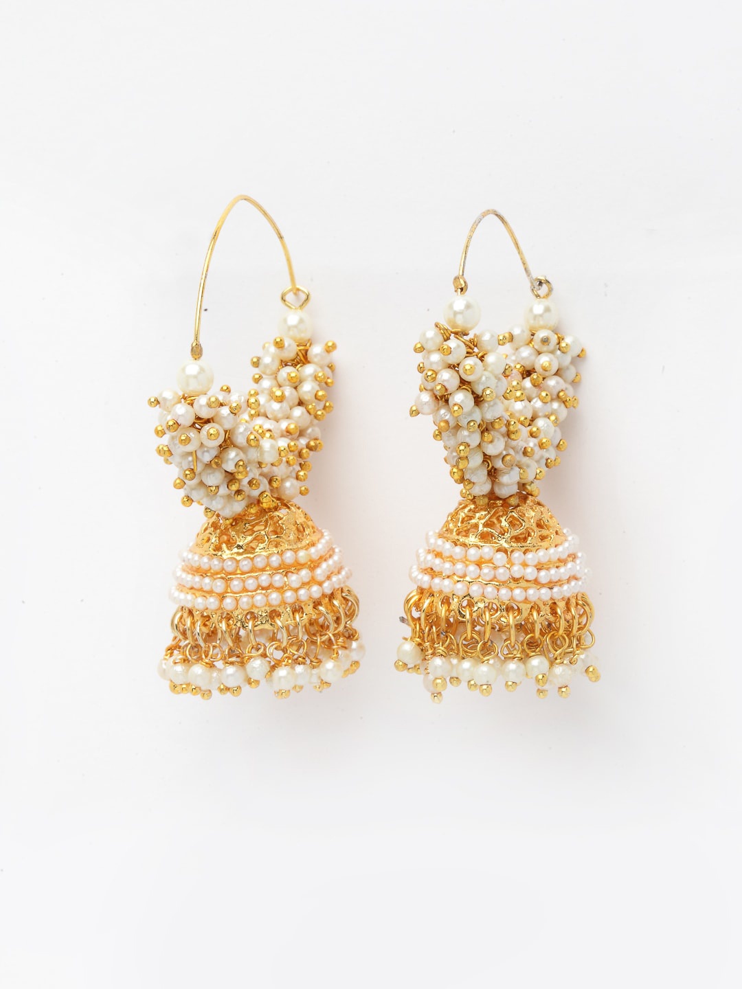 

Anouk White Dome Shaped Jhumkas Earrings