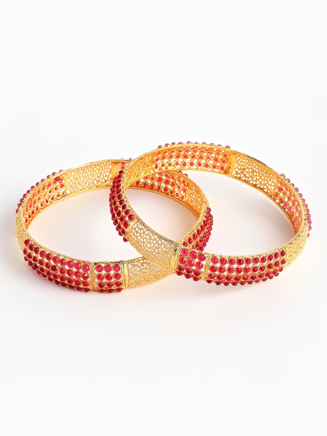 

Anouk Set Of 2 Gold-Plated Stone-Studded Bangles