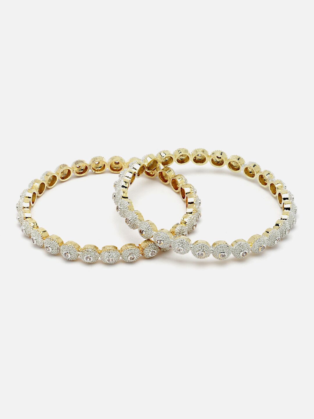 

Anouk Set Of 6 Gold-Plated & American Diamond-Studded Bangles