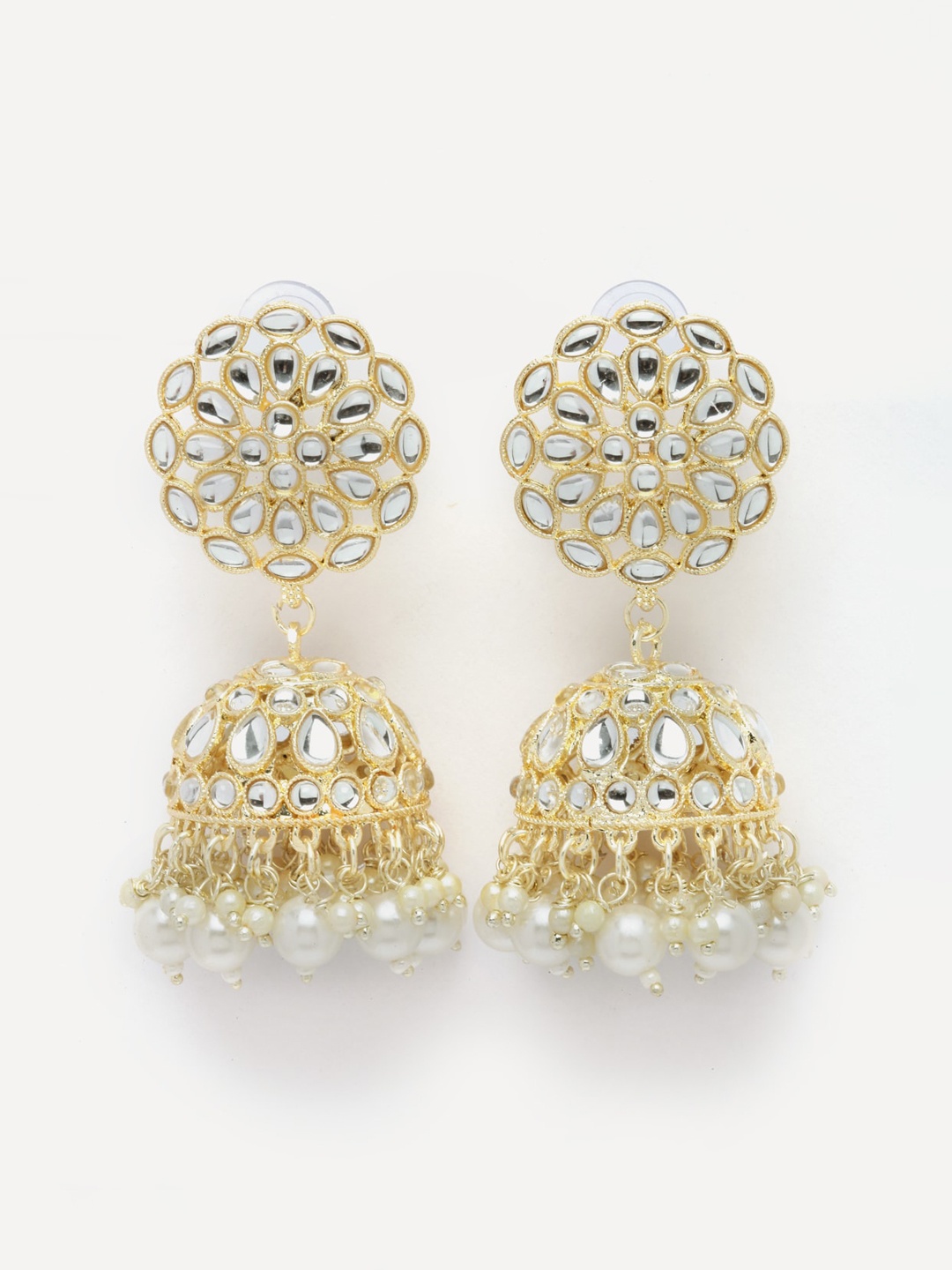 

Anouk Gold-Plated Dome Shaped Jhumkas