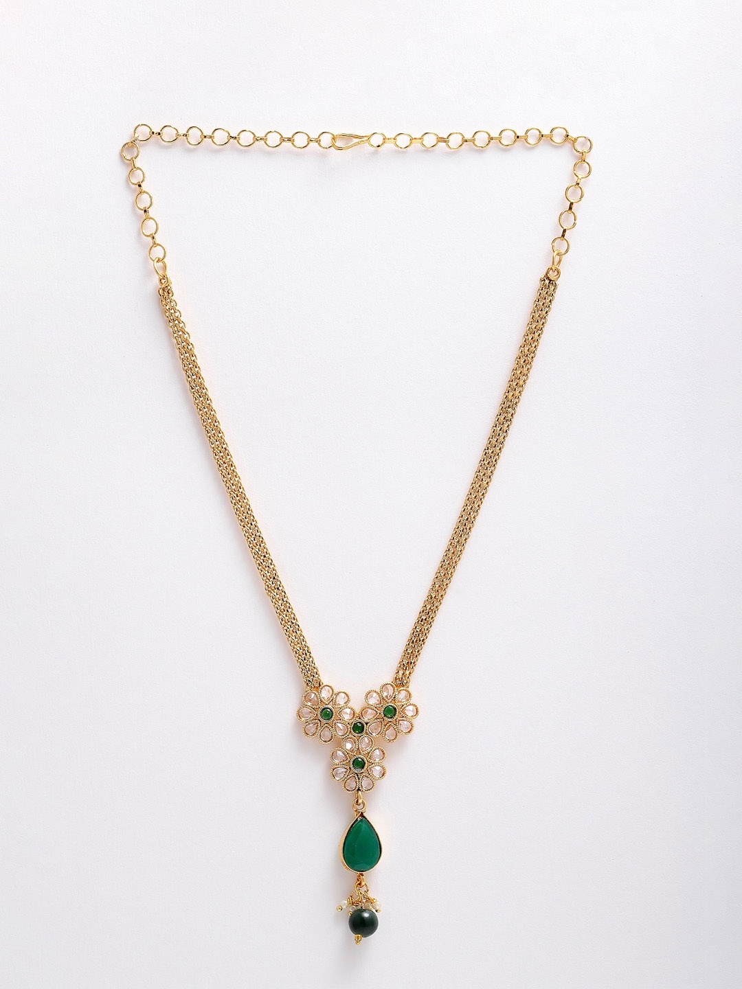 

Anouk Gold-Plated Cubic Zirconic-Studded Pendant Necklace
