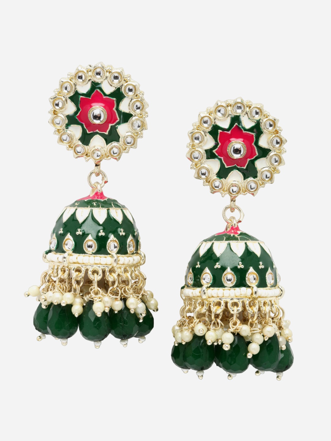 

Anouk Gold-Plated Dome Shaped Jhumkas