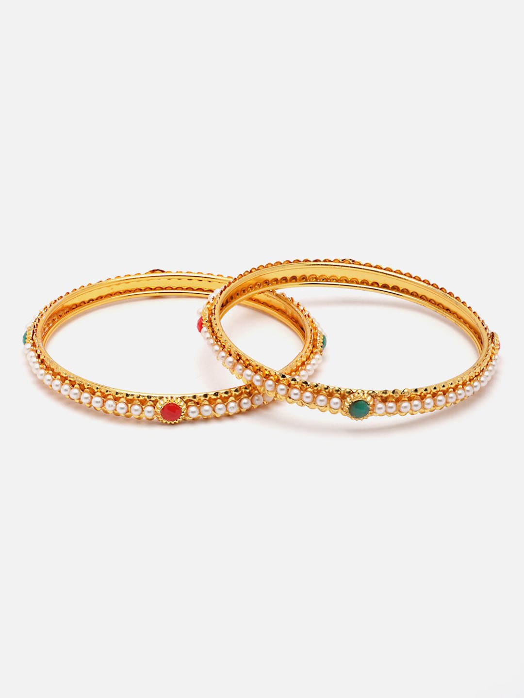 

Anouk Set Of 6 Gold-Plated Stone-Studded Bangles